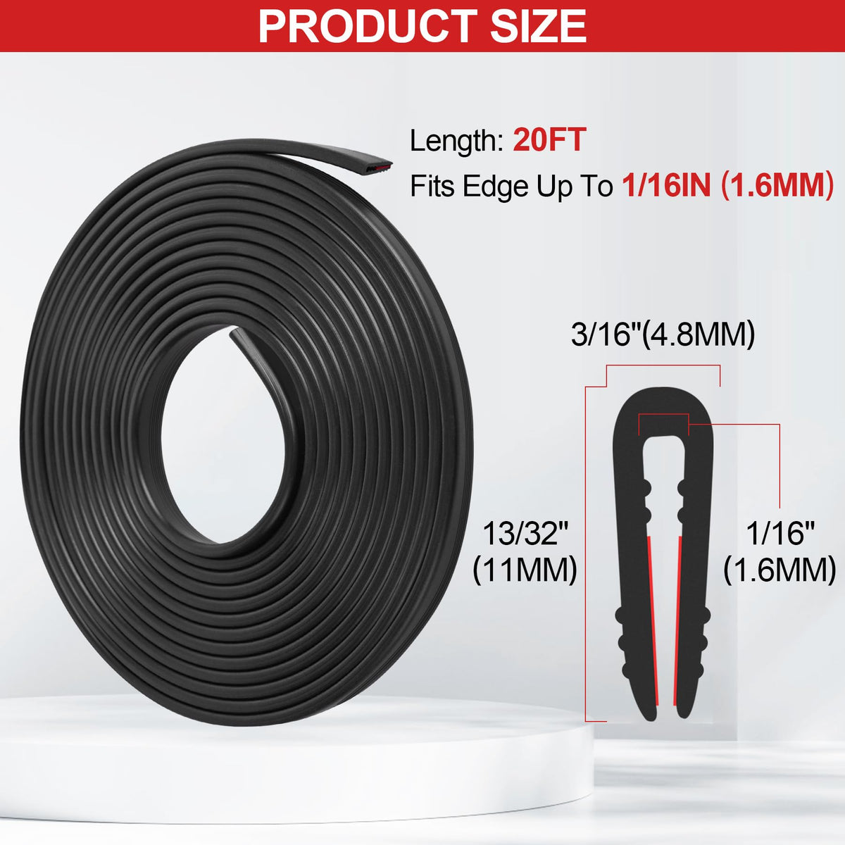 ToLanbbt edge trim self-adhesive for car doors prevents scratches and paint chipping.