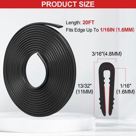 ToLanbbt edge trim self-adhesive for car doors prevents scratches and paint chipping.