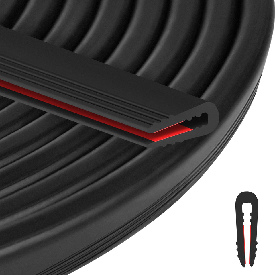 ToLanbbt rubber edge trim U channel on sheet metal for durable edge protection.