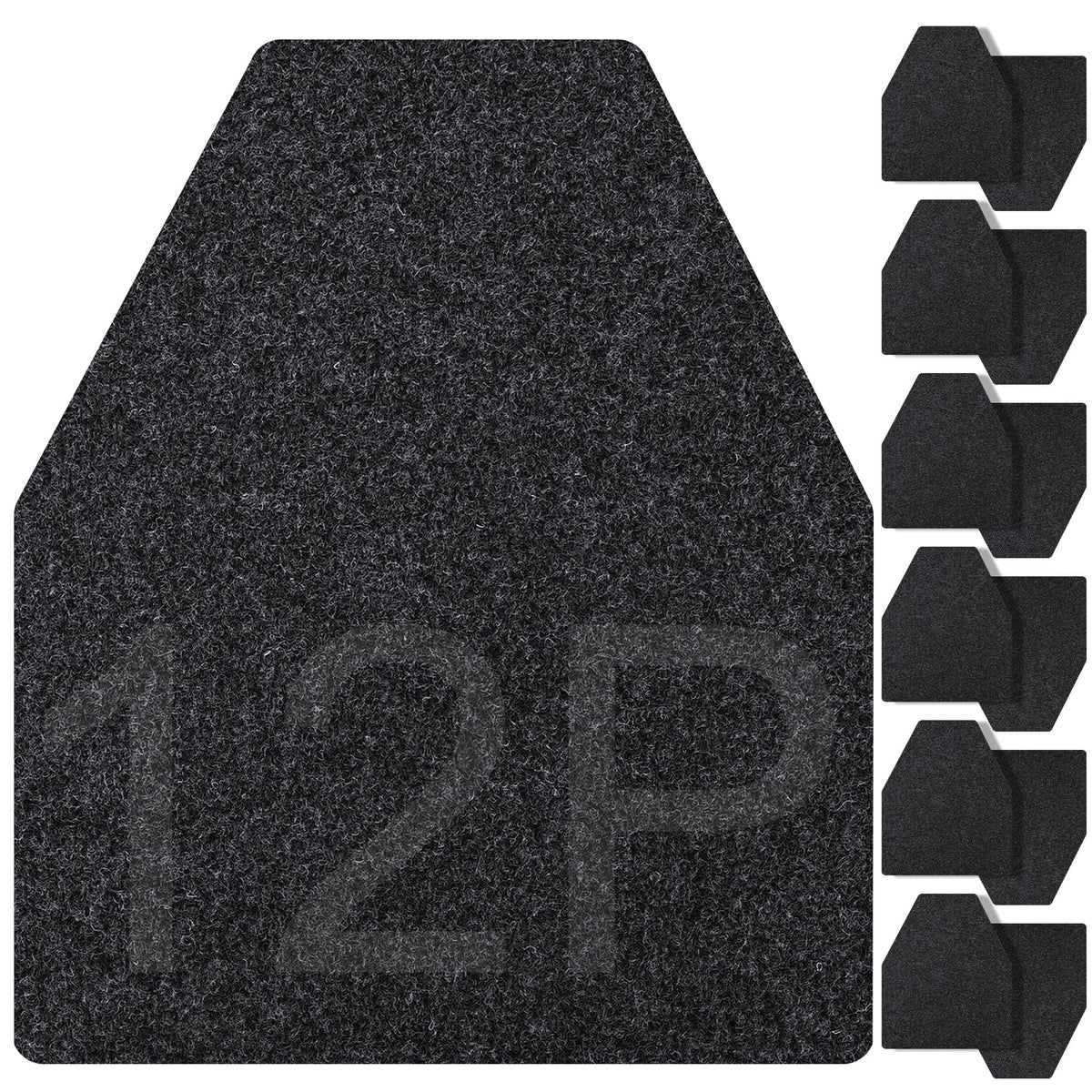 ToLanbbt urinal mats in dark gray with hex-design offer secure non-slip footing for high-traffic restrooms.