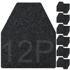 ToLanbbt urinal mats in dark gray with hex-design offer secure non-slip footing for high-traffic restrooms.