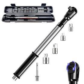 TOLCHENO offset extension wrench in use for tight-space automotive work
