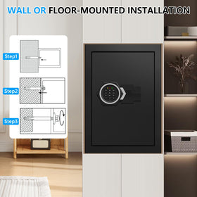 TOLEBLID safe back panel and pre-drilled holes simplify secure installation