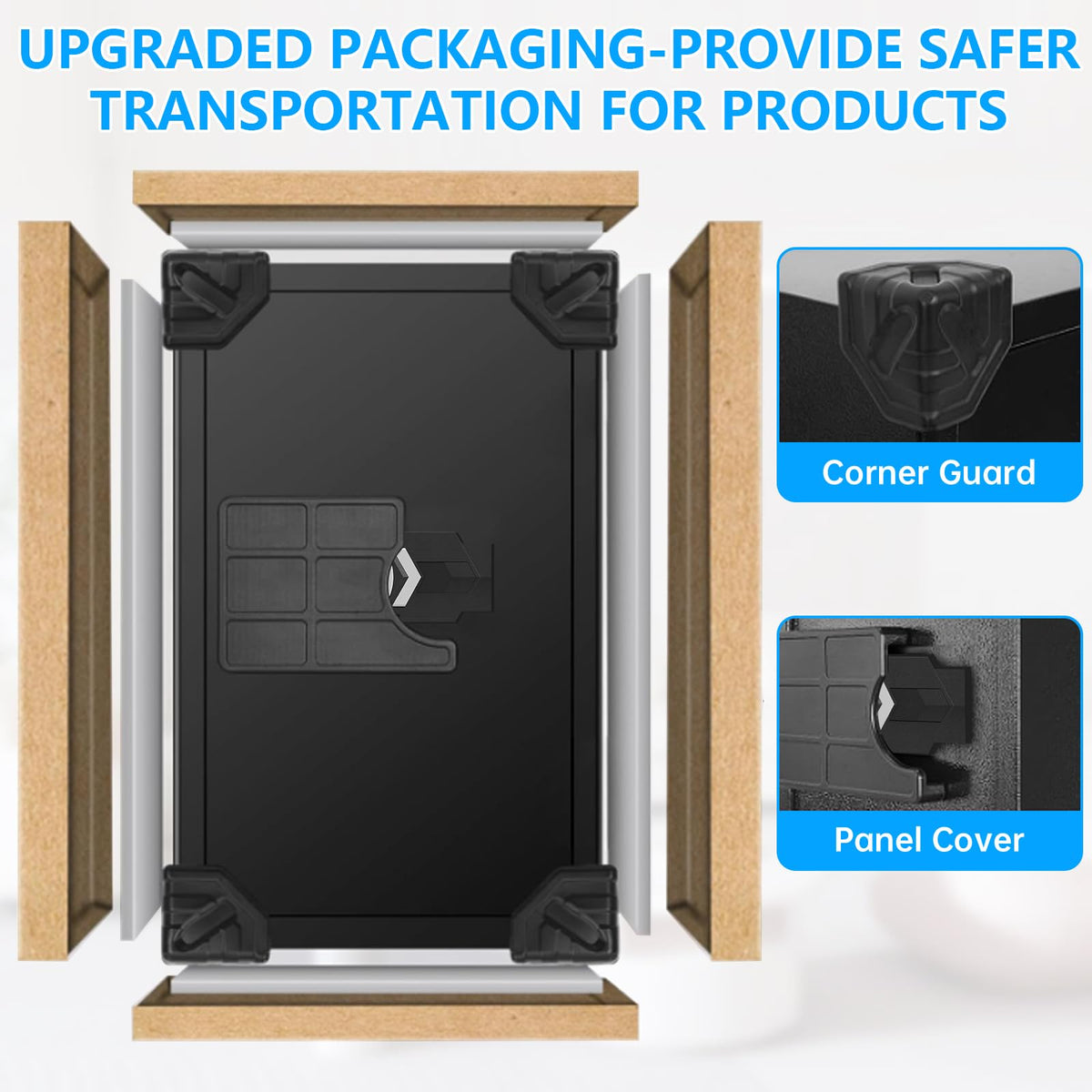 TOLEBLID digital safe includes emergency keys and battery box for access