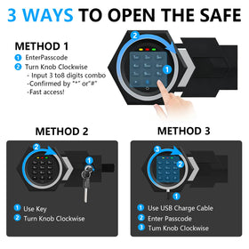 TOLEBLID safe removable shelf and leather lining protect valuables