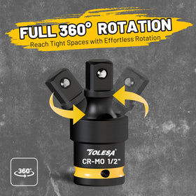 TOLESA black manganese coating resists corrosion and extends tool life.