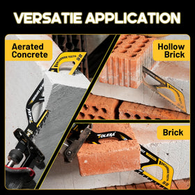 TOLESA wide-body masonry blade provides stable, straight cuts