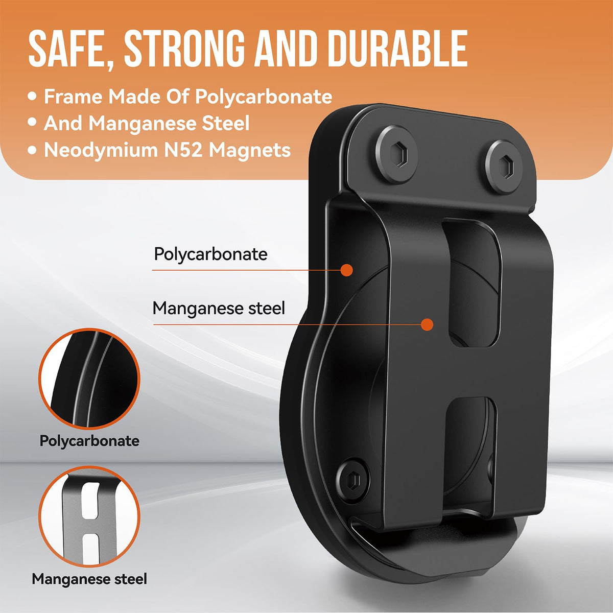 Tolholder anti-slip rubber coating provides safe grip and tool protection.