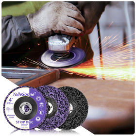 TolleSonne 4in strip disc ideal for wood prep and finishing.