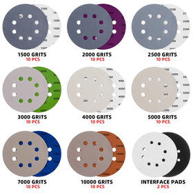 TolleSonne interface pads shown with discs for edge-friendly sanding.