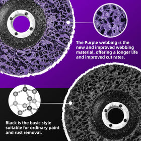 TolleSonne strip disc removes weld spatter from metal safely.
