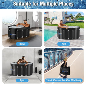 Tomaje Upgrade 129 Gal Oval Ice Bath portable setup for indoor or outdoor use