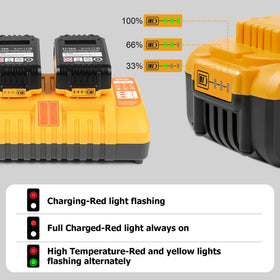 TOMAPEX 5000mAh cells extend daily runtime for Dewalt tools.