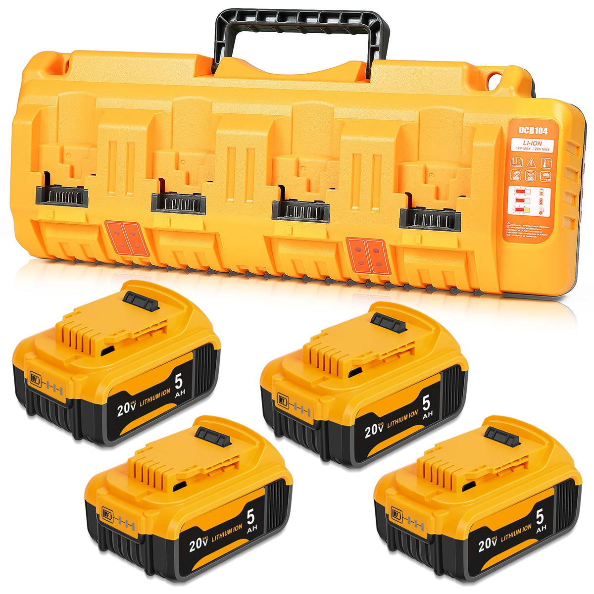 TOMAPEX upgraded 4-pack 20V battery set powers cordless tools efficiently.