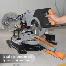 TOMAX blade cutting aluminum with clean, precise edge