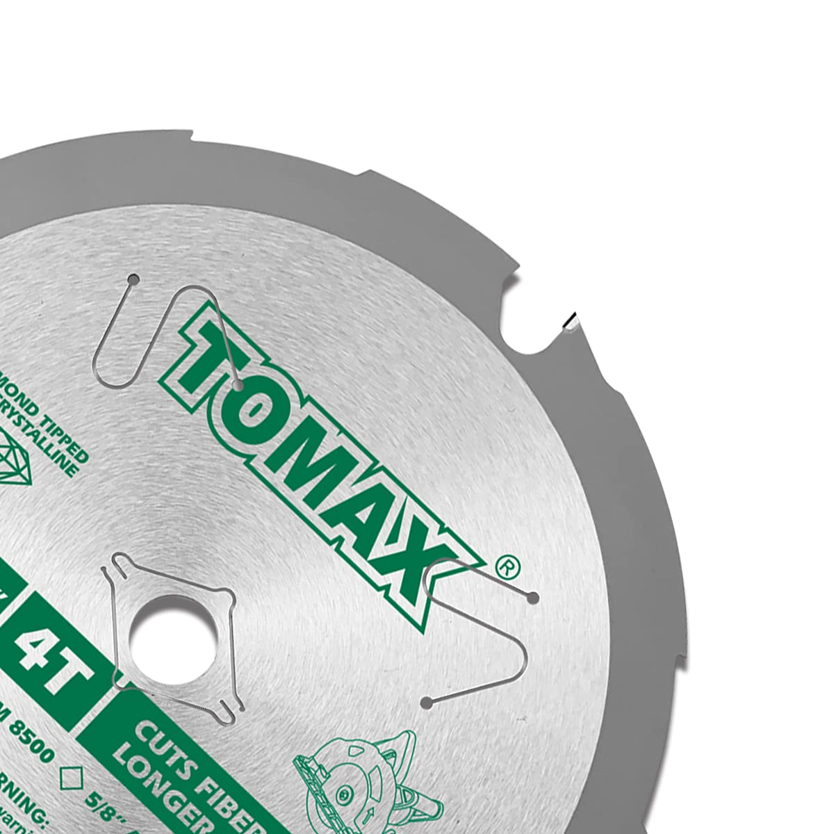 TOMAX PCDM71404 blade with DMK 5/8-inch arbor for laminate and fiber cement slicing