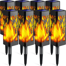 TomCare flickering flames pathway light with inviting outdoor ambiance