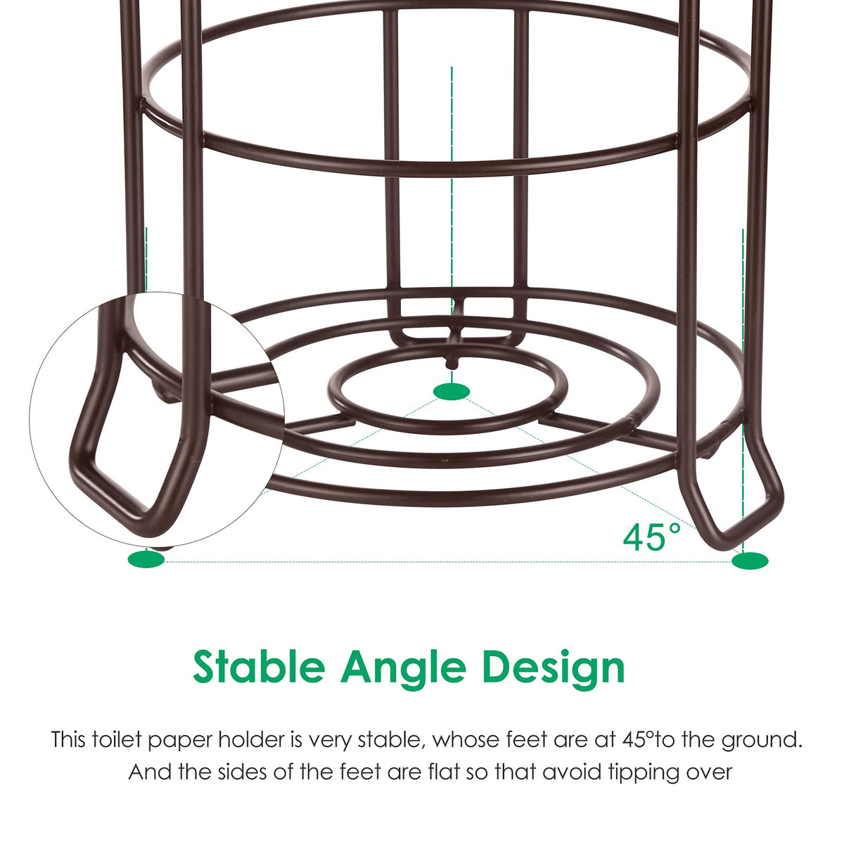TomCare freestanding bathroom organizer fits any space