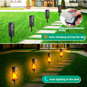 TomCare ground stake installation for easy walkway lighting