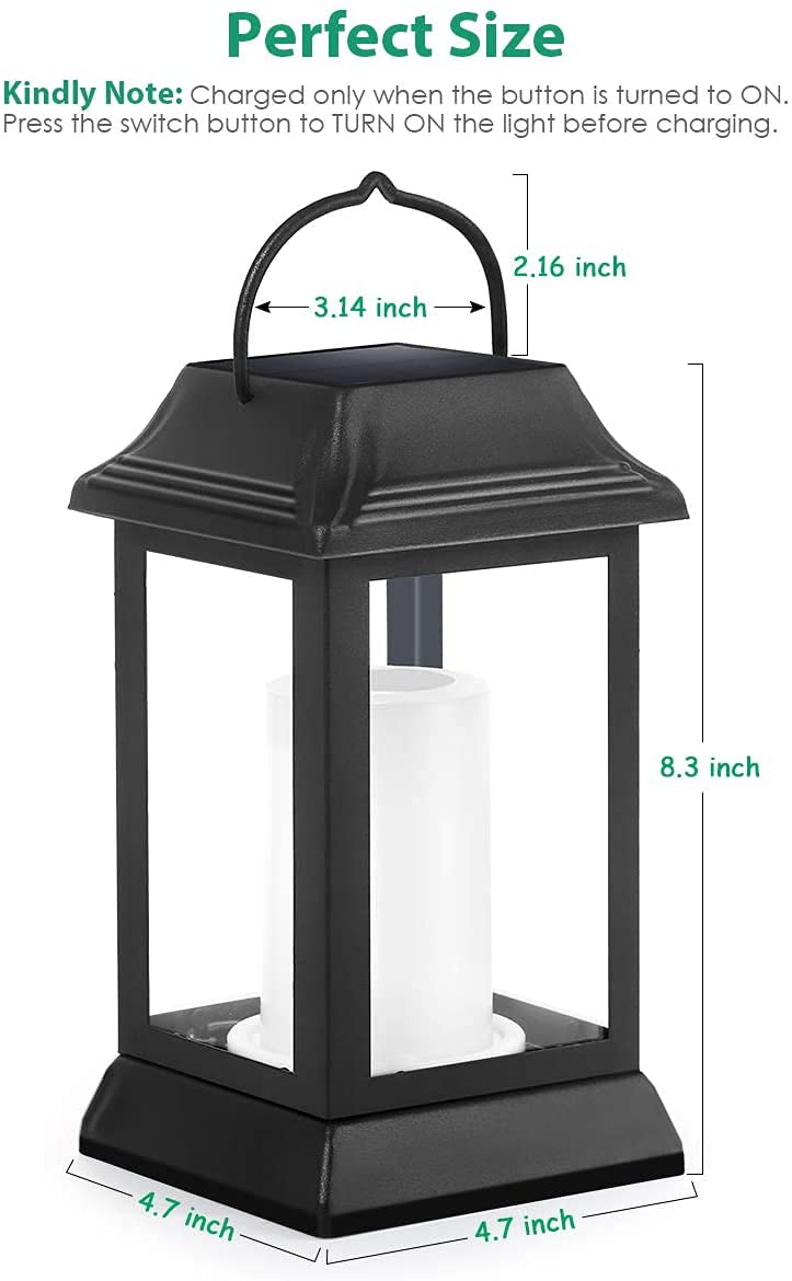 TomCare lantern features vintage black design for garden charm