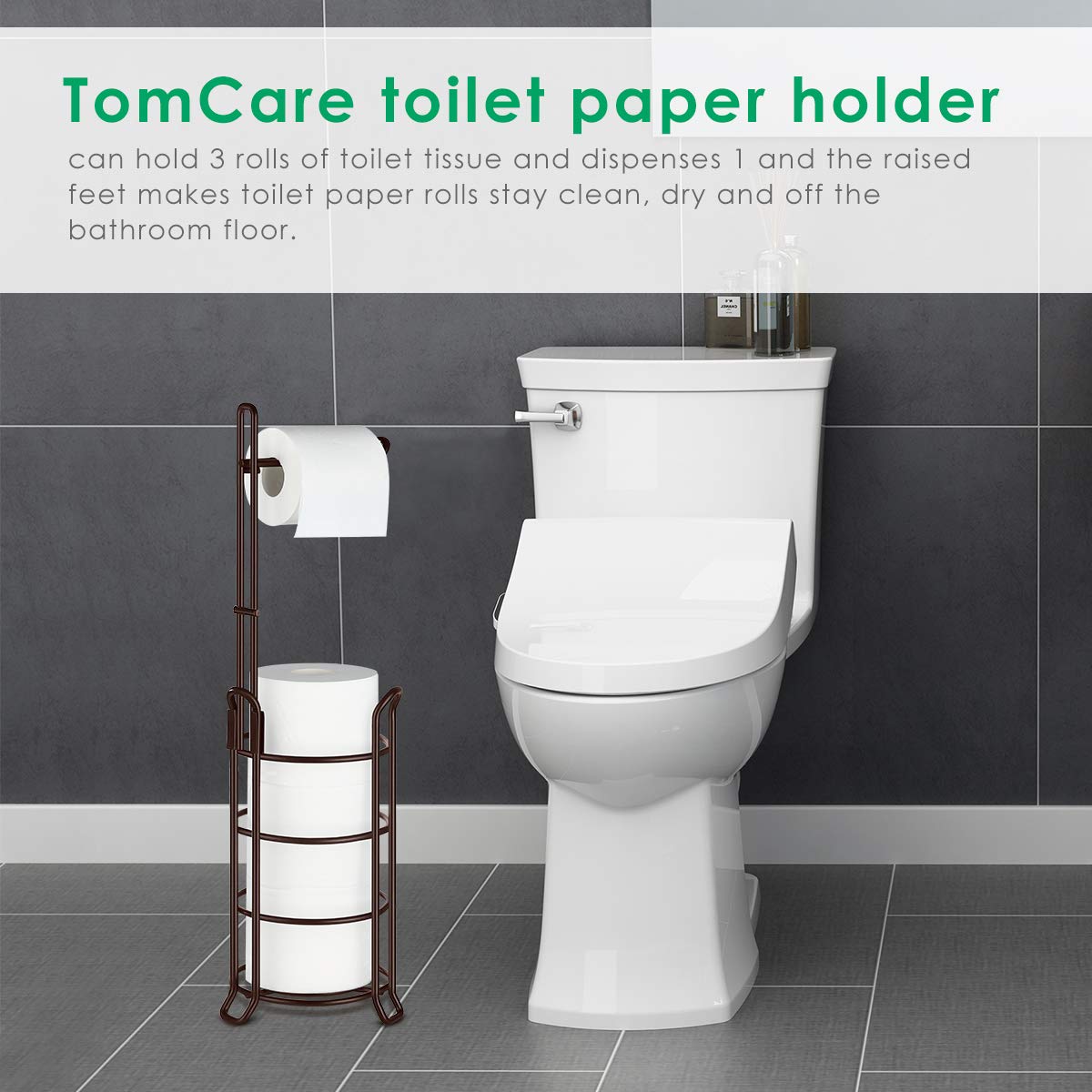 TomCare movable stand easy to relocate around the bathroom
