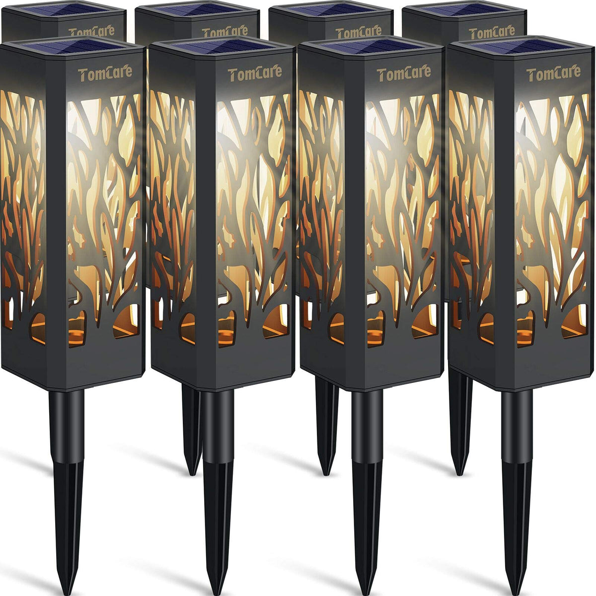 TomCare solar lights with brighter, larger design for standout pathway glow
