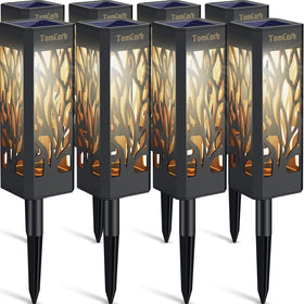 TomCare solar lights with brighter, larger design for standout pathway glow