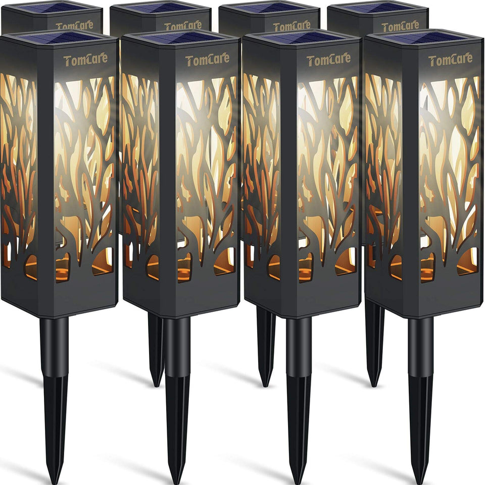 TomCare solar lights with brighter, larger design for standout pathway glow
