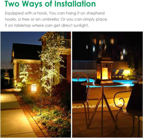 TomCare solar-powered lanterns save energy while creating cozy nighttime ambiance.