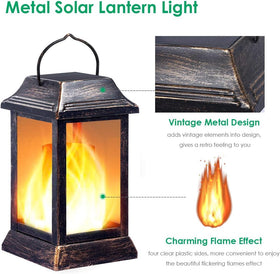 TomCare solar lantern on tabletop with warm glow for porch decor.