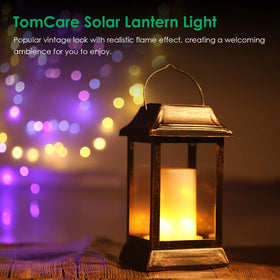 TomCare durable metal lantern designed for long-lasting outdoor lighting.