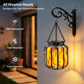 TomCare lanterns hang easily to decorate porches and yards.