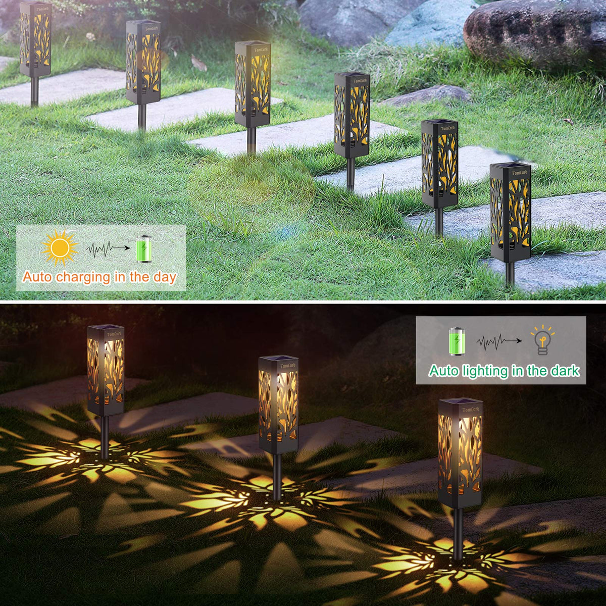 TomCare IP65 waterproof lights withstand rain and snow for outdoor durability