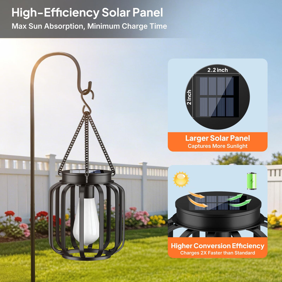 TomCare lanterns are IP65 waterproof for year-round outdoor use.