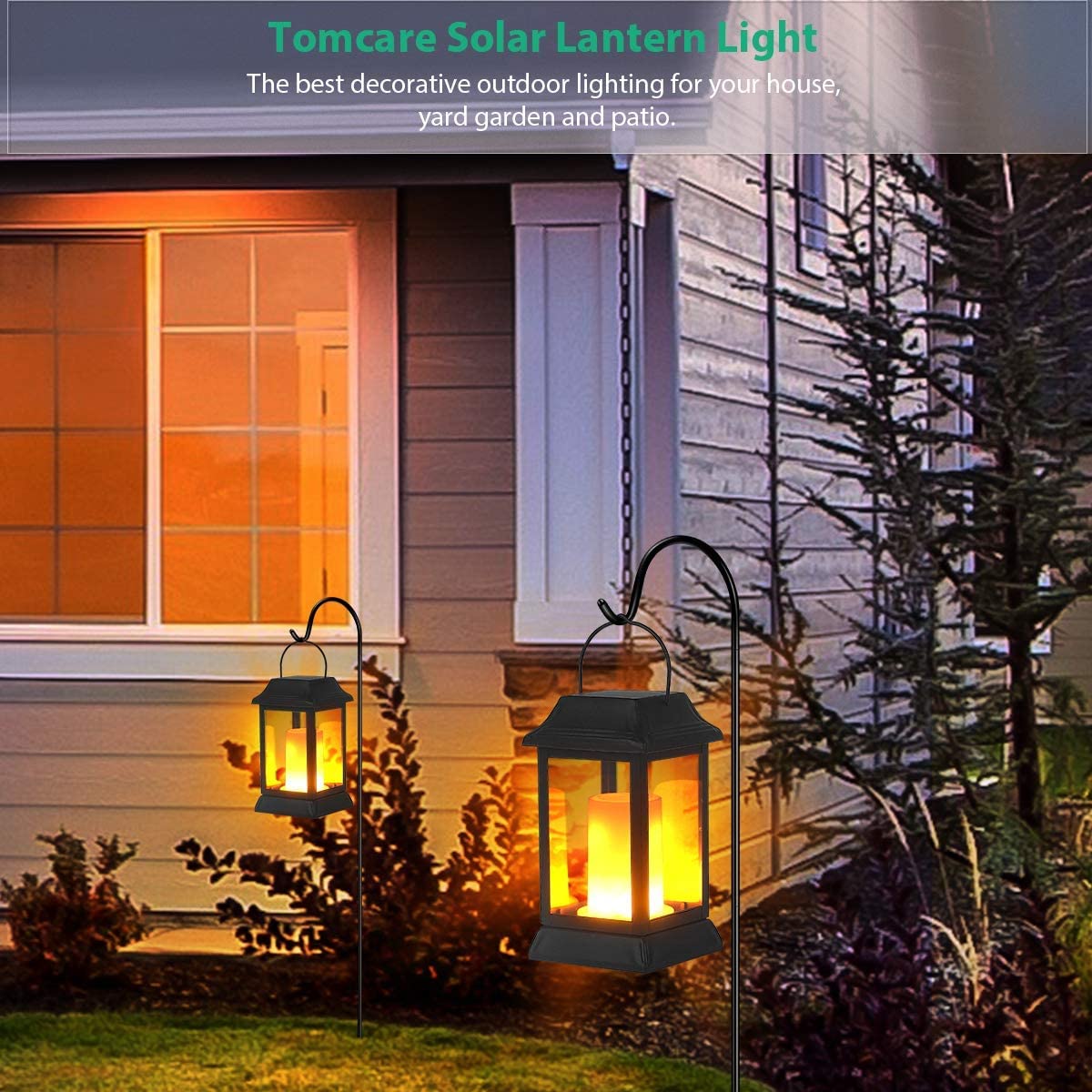 TomCare solar powered outdoor lighting for energy savings