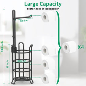 TomCare black steel finish adds durability and modern bathroom style.