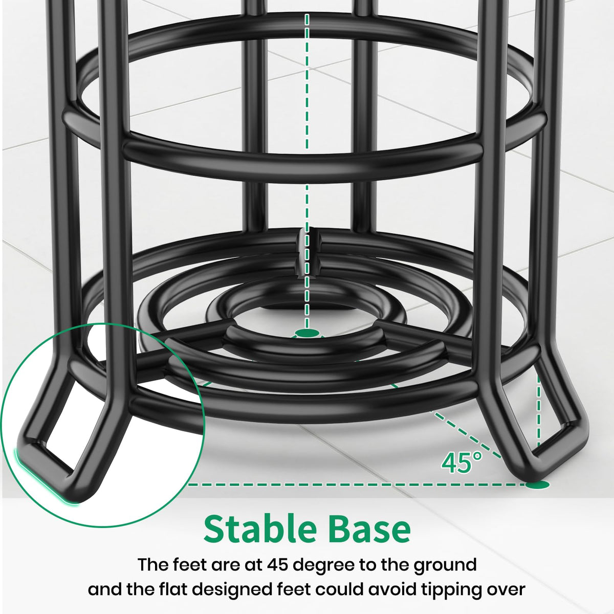 TomCare detachable design allows portable placement in the bathroom.