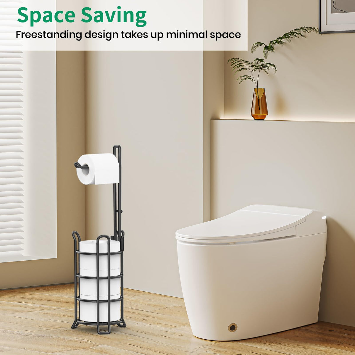 TomCare compact bathroom organizer keeps essentials neatly stored.