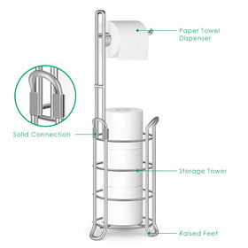 TomCare free-standing unit fits near sink or toilet for convenient access