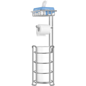 TomCare toilet paper holder stand with sturdy base for stable placement