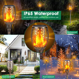 TomCare IP65 waterproof design withstands rain and snow for year round outdoor use.