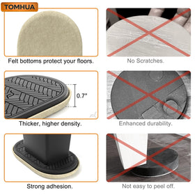 TOMHUA reusable sliders highlight eco-friendly packaging for long-term use and floor care.