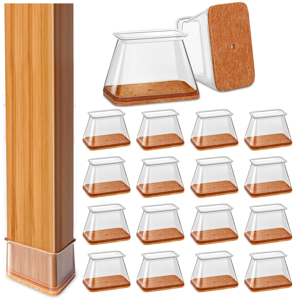 TOMHUA XXL rectangular chair leg protector provides secure, slip-free fit for various chairs.