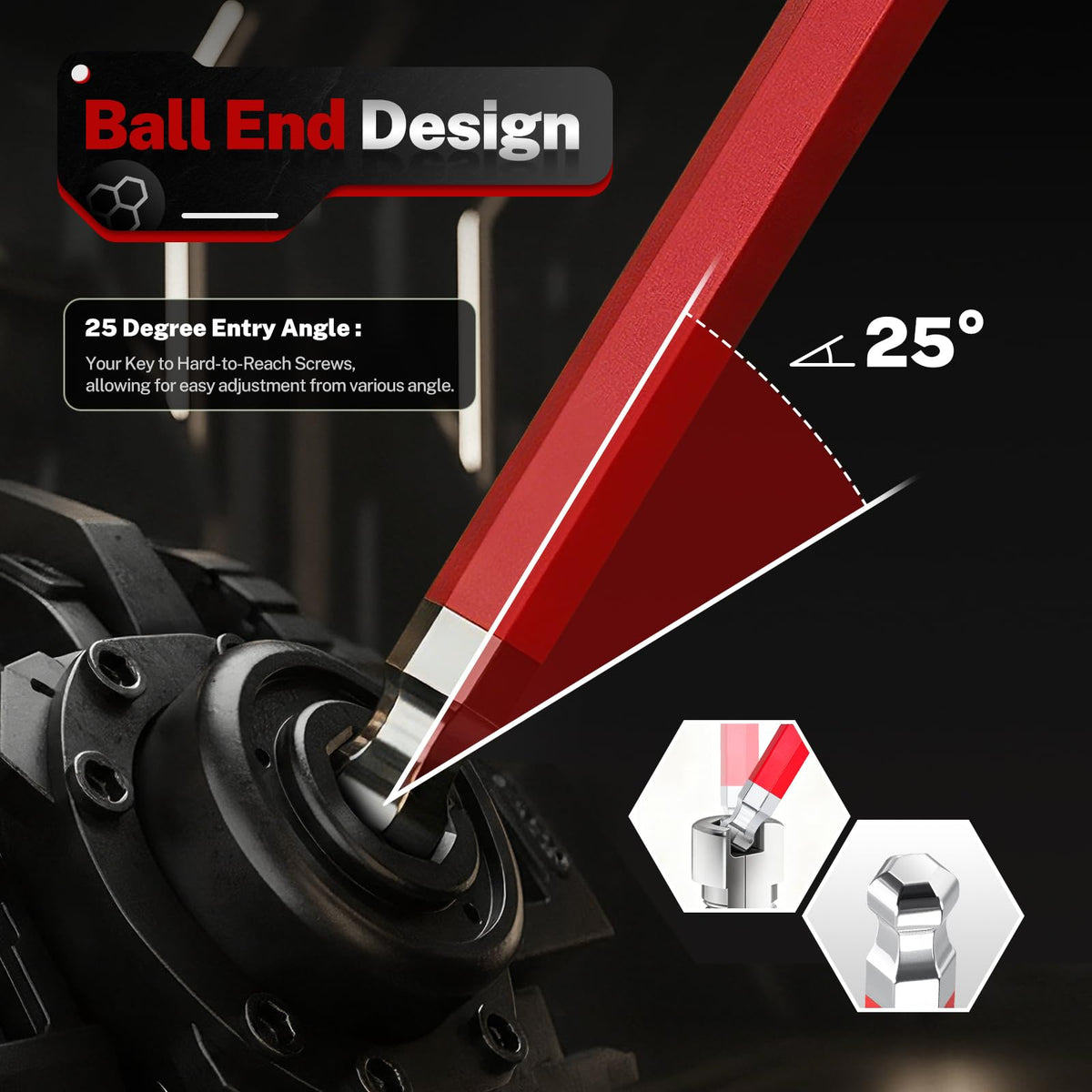 TOMMARS color-coded hex keys for fast size identification and workflow.