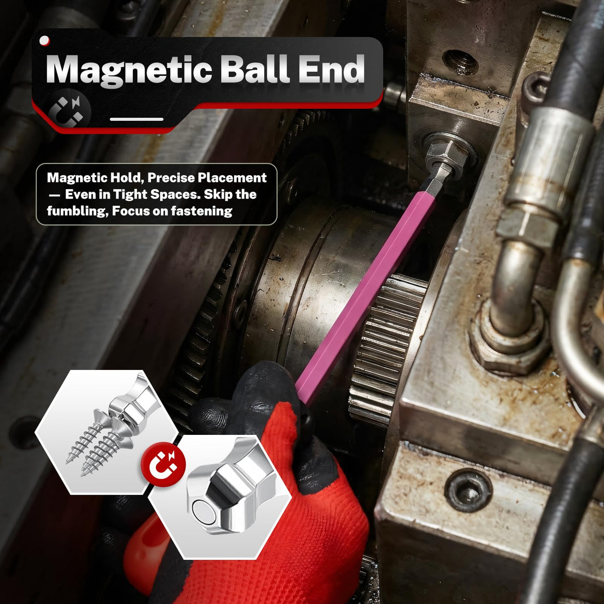 TOMMARS extra-long arm allen wrenches reach deep fasteners effortlessly.