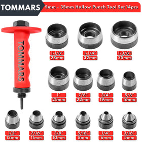 TOMMARS pinpoint shaft with spring-loaded action for precise punching.