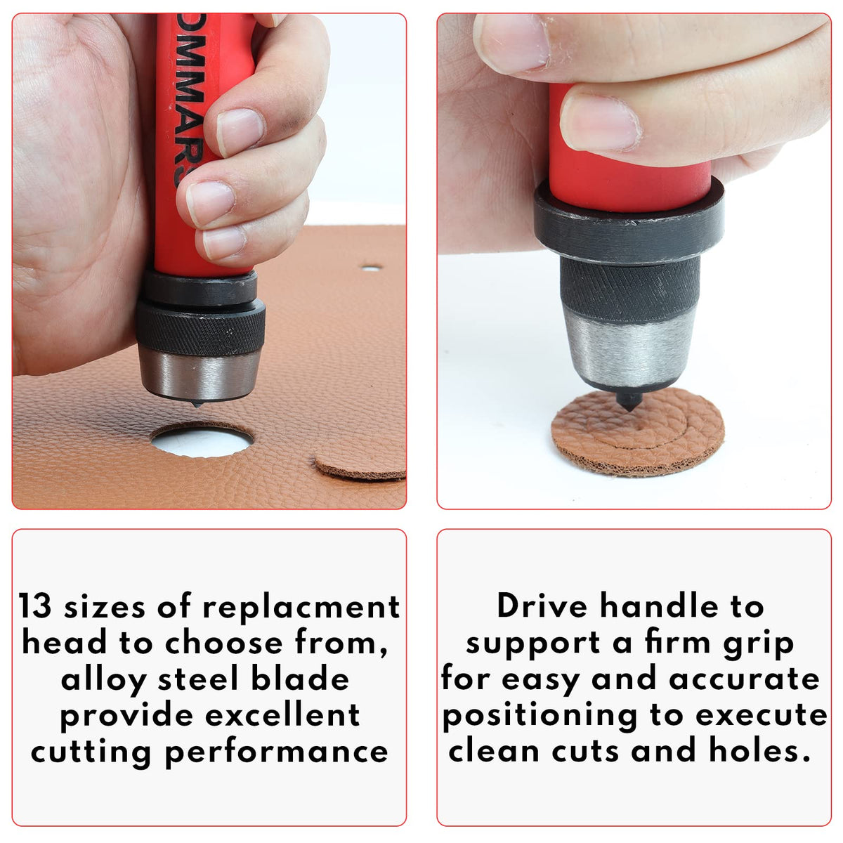 TOMMARS removable pinpoint feature enabling hole disk cutting without middle holes.