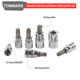 Tamper-Proof TT6-TT70 and Torx Plus TP8-TP60 bits included.