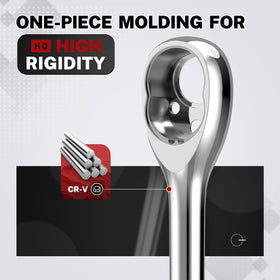 TOMMARS ratchet head with 72-tooth gear for precise direction changes.