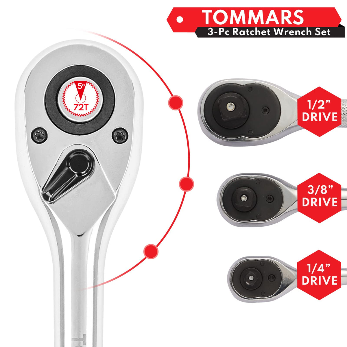 TOMMARS ergonomic handle reduces fatigue during use.